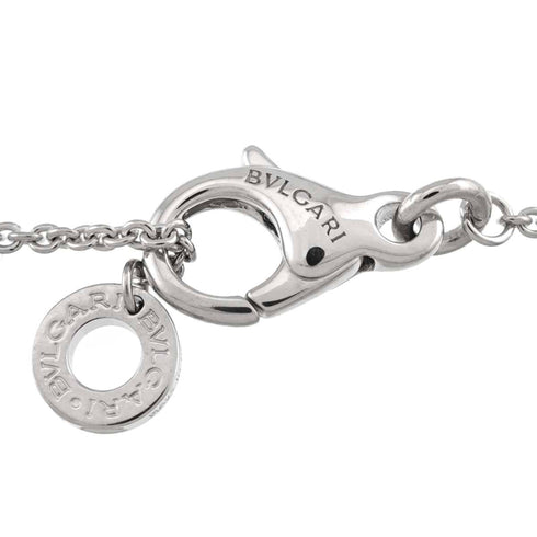 Double Diamond Pendant Necklace 18K White Gold