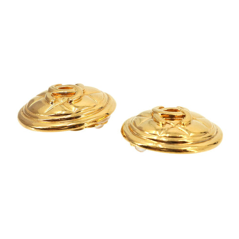CC Logo Clip-On Earrings Metal Gold-Tone Metal