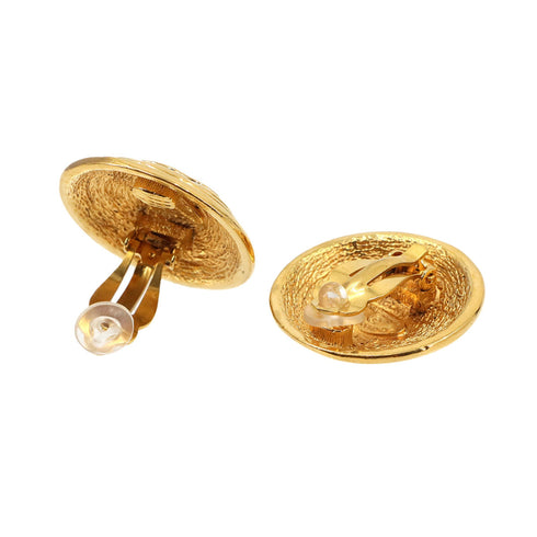 CC Logo Clip-On Earrings Metal Gold-Tone Metal