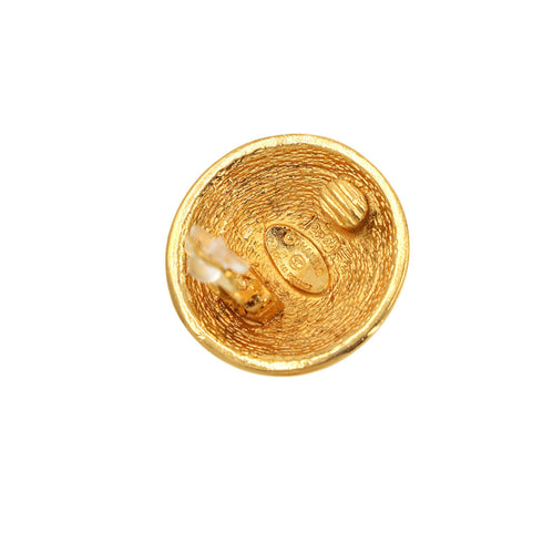 CC Logo Clip-On Earrings Metal Gold-Tone Metal