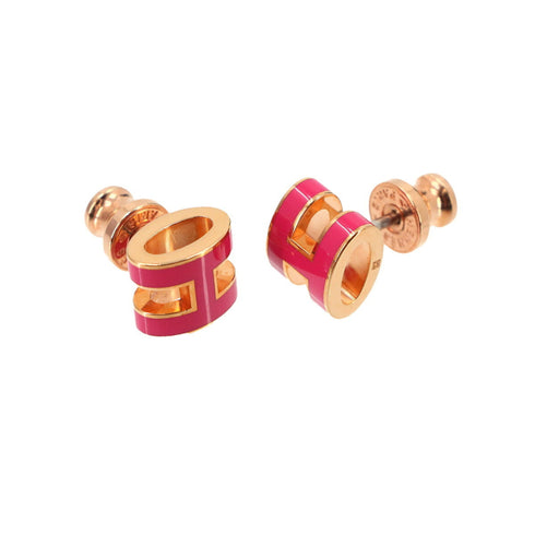 Pop H Earrings Gold-Tone Metal