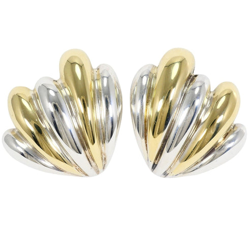 Clip-On Earrings Clip-On Sterling Silver and 18K Yellow Gold