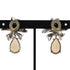 Vintage Earrings 18K Yellow Gold and Sterling Silver