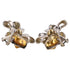 Vintage Earrings 18K Yellow Gold and Sterling Silver