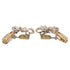 Vintage Earrings 18K Yellow Gold and Sterling Silver