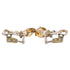 Vintage Earrings 18K Yellow Gold and Sterling Silver