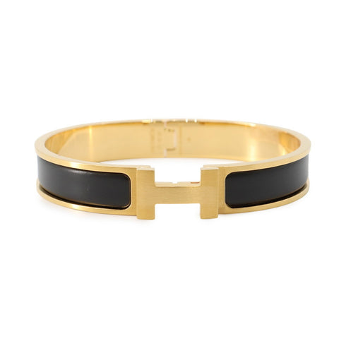 Clic Bracelet Black Enamel