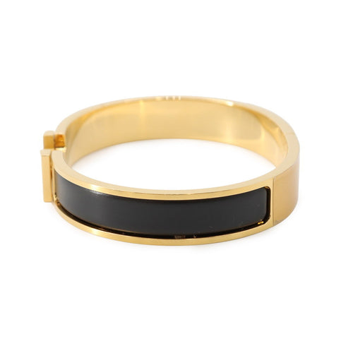 Clic Bracelet Black Enamel