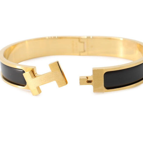 Clic Bracelet Black Enamel