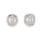 CC Logo Clip-On Earrings Silver-Tone Metal