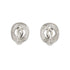CC Logo Clip-On Earrings Silver-Tone Metal