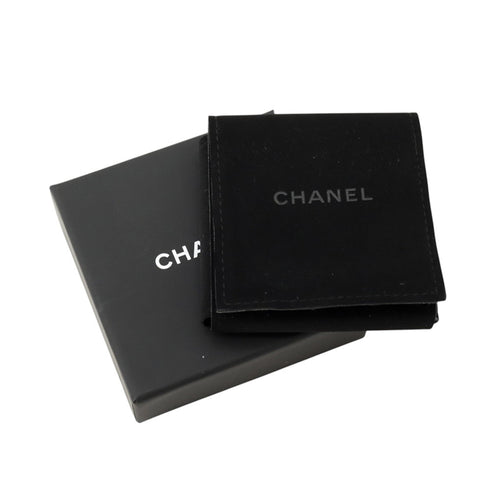 CC Logo Clip-On Earrings Silver-Tone Metal