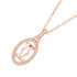 Double C Pendant Necklace 18K Rose Gold