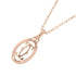 Double C Pendant Necklace 18K Rose Gold