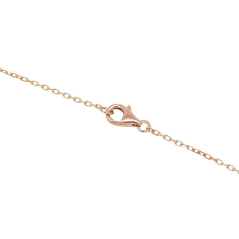 Double C Pendant Necklace 18K Rose Gold