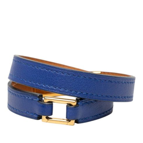 Rivale Double Tour Bracelet Gold and Swift Leather