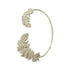 Ear Cuff Earrings Metal Gold and Clear