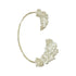 Ear Cuff Earrings Metal Gold and Clear