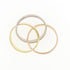 Vendome Louis Cartier Band Ring 18K Tricolor Gold