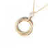 Trinity Pendant Necklace 18K Tricolor Gold