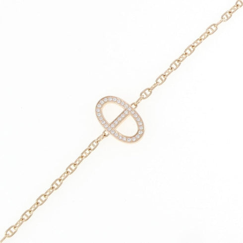Chaine d'Ancre Contour Bracelet 18K Rose Gold with Diamond