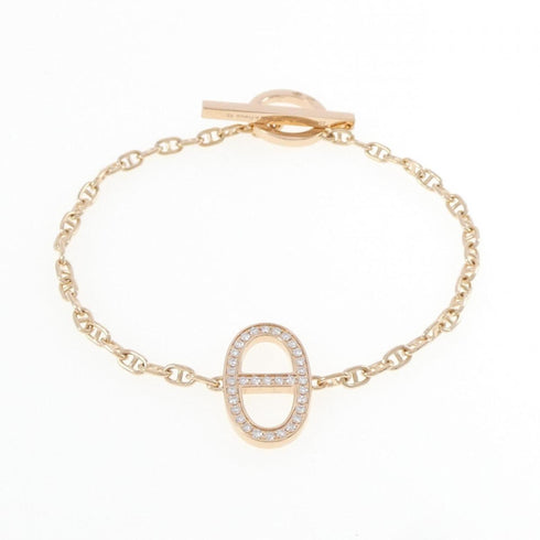 Chaine d'Ancre Contour Bracelet 18K Rose Gold with Diamond