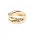 Vendome Louis Cartier Band Ring 18K Tricolor Gold