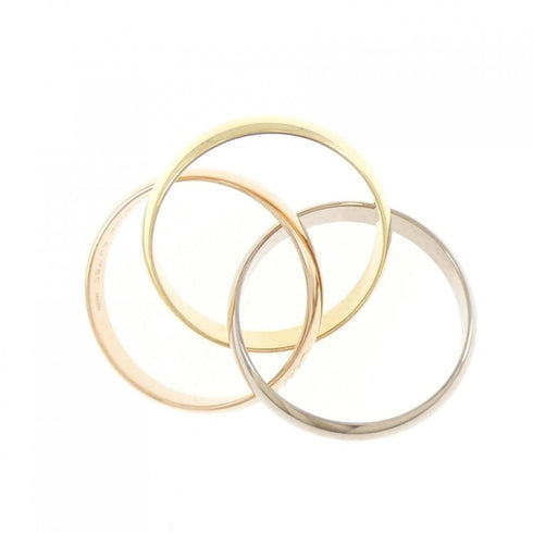 Vendome Louis Cartier Band Ring 18K Tricolor Gold