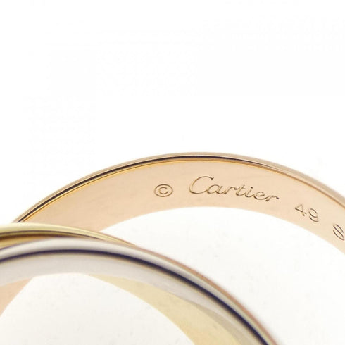 Vendome Louis Cartier Band Ring 18K Tricolor Gold