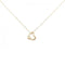 Open Heart Pendant Necklace 18K Rose Gold 7.1mm
