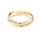 Vendome Louis Cartier Band Ring 18K Tricolor Gold