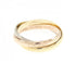 Vendome Louis Cartier Band Ring 18K Tricolor Gold