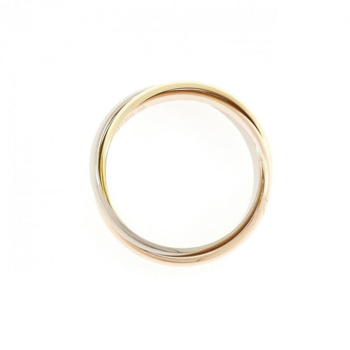 Vendome Louis Cartier Band Ring 18K Tricolor Gold