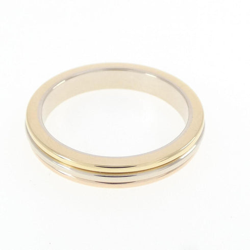 Vendome Louis Cartier Band Ring 18K Tricolor Gold