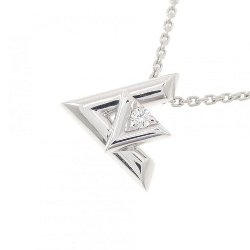 Vault One Pendant Necklace 18K White Gold with Diamond Mini