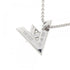 Vault One Pendant Necklace 18K White Gold with Diamond Mini