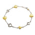 Multi-Heart Bracelet 18K White Gold and 18K Yellow Gold