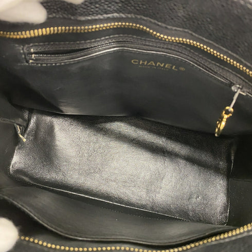 Medallion Tote Quilted Caviar