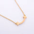 T Smile Mini Pendant Necklace 18K Rose Gold with Diamonds