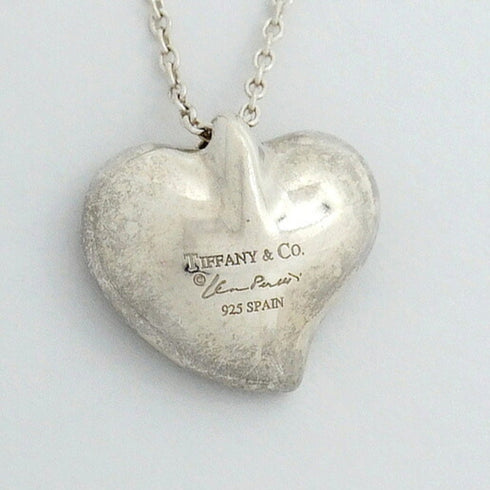 Full Heart Pendant Necklace Sterling Silver