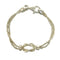 Vintage Double Rope Center Knot Bracelet Sterling Silver