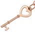 Heart Key Pendant Necklace 18K Rose Gold Mini