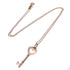 Heart Key Pendant Necklace 18K Rose Gold Mini