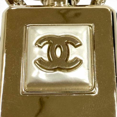CC Logo Pendant Necklace Gold-Tone Metal