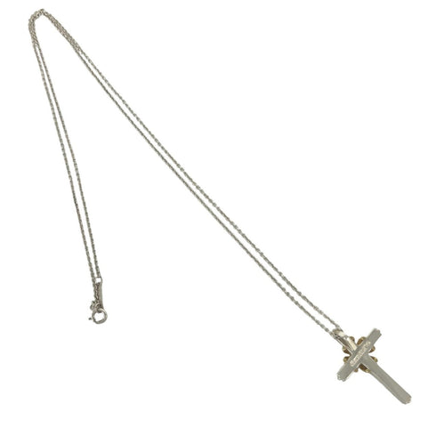 Vintage Pendant Necklace Sterling Silver and 18K Yellow Gold