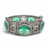 Interlocking G Flower Cat Head Bracelet Sterling Silver with Color Stone