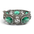 Interlocking G Flower Cat Head Bracelet Sterling Silver with Color Stone