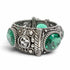 Interlocking G Flower Cat Head Bracelet Sterling Silver with Color Stone