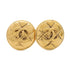 CC Logo Round Clip-On Earrings Metal Gold-Tone Metal