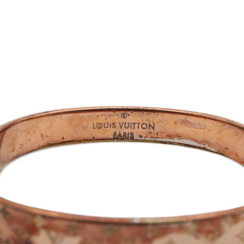 Monogram Cuff Bracelet Pink Gold